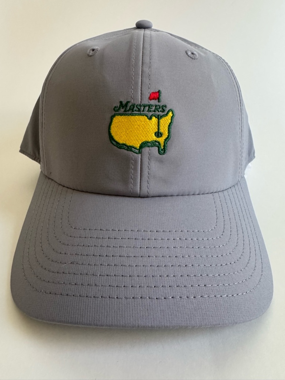 Masters Tech 2026 Gray with Embroidered Logo Golf Hat